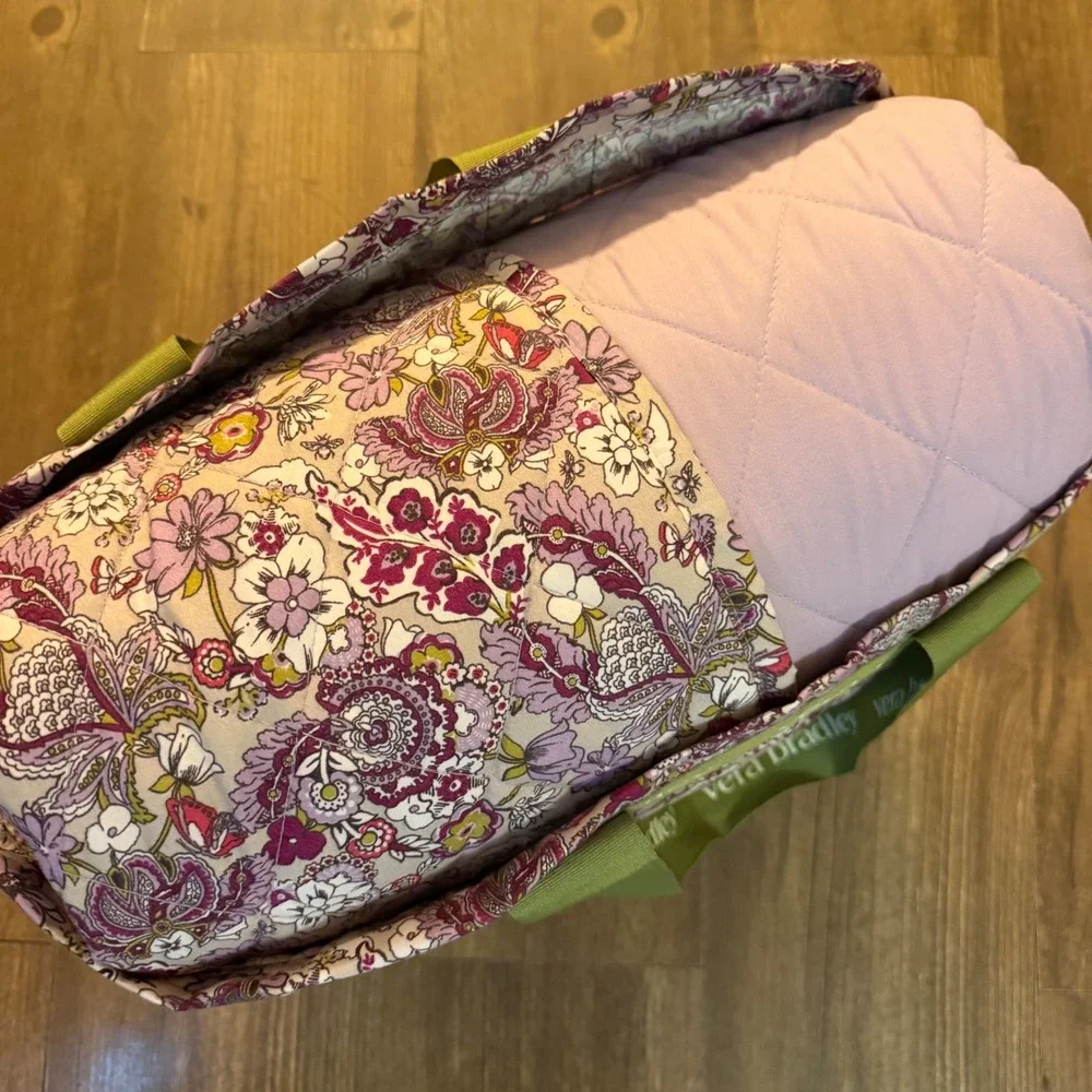 Vera Bradley Quilt Set King Lavender Plum Floral 3-Piece Reversible Bedding